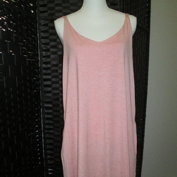 State of Day Fluid Knit Solid Tank Chemise Blush Heather NWT Sz L - Picture 5 of 6